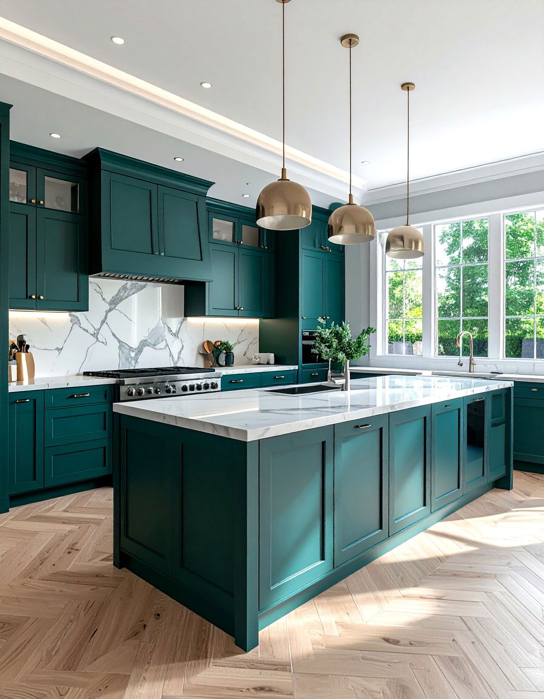 Teal White Two Tone - 30 cool teal kitchen ideas