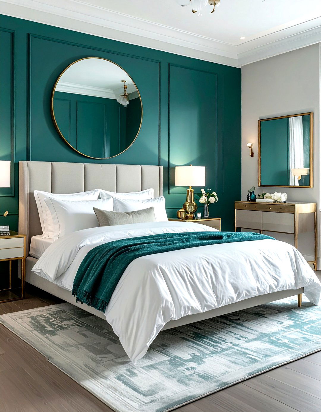 Teal and gold bedroom - 30 minimalist teal bedroom ideas