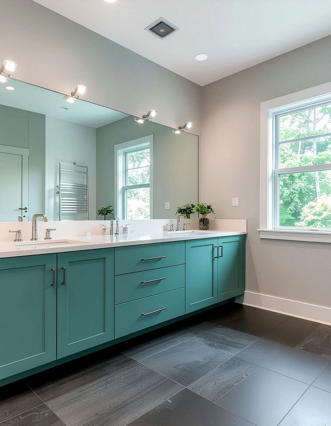 Teal and grey bathroom - 30 cool teal bathroom ideas