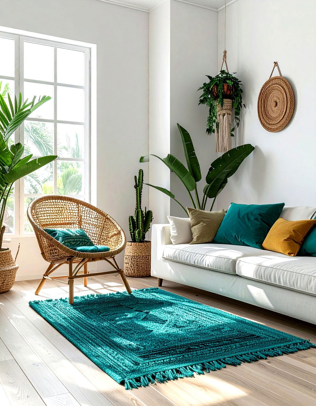 Teal bohemian living room - 30 minimalist teal living room ideas