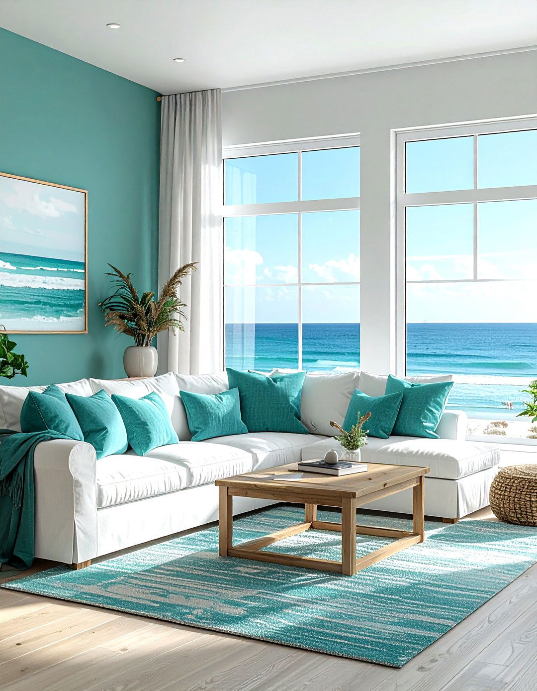 Teal coastal living room - 30 minimalist teal living room ideas