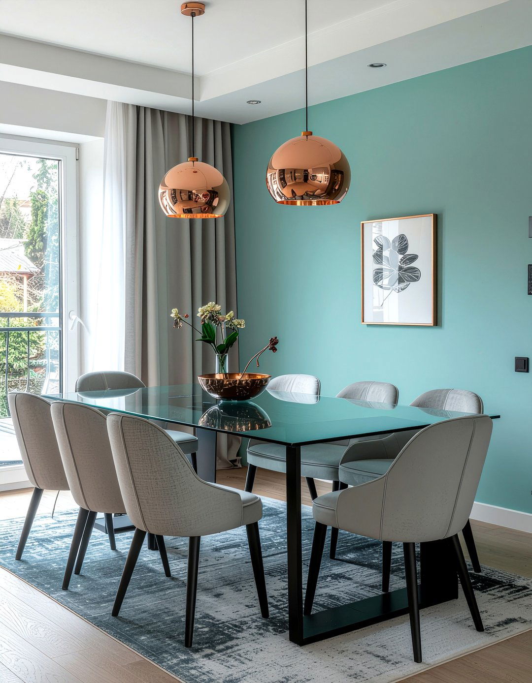 Teal dining room - 30 dining room color ideas