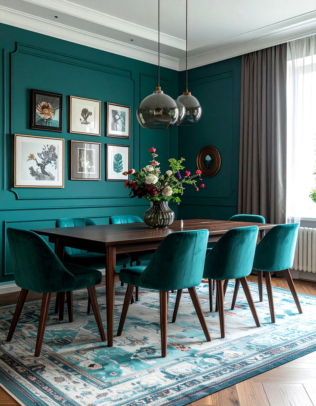 Teal dining room - 30 dining room paint colors
