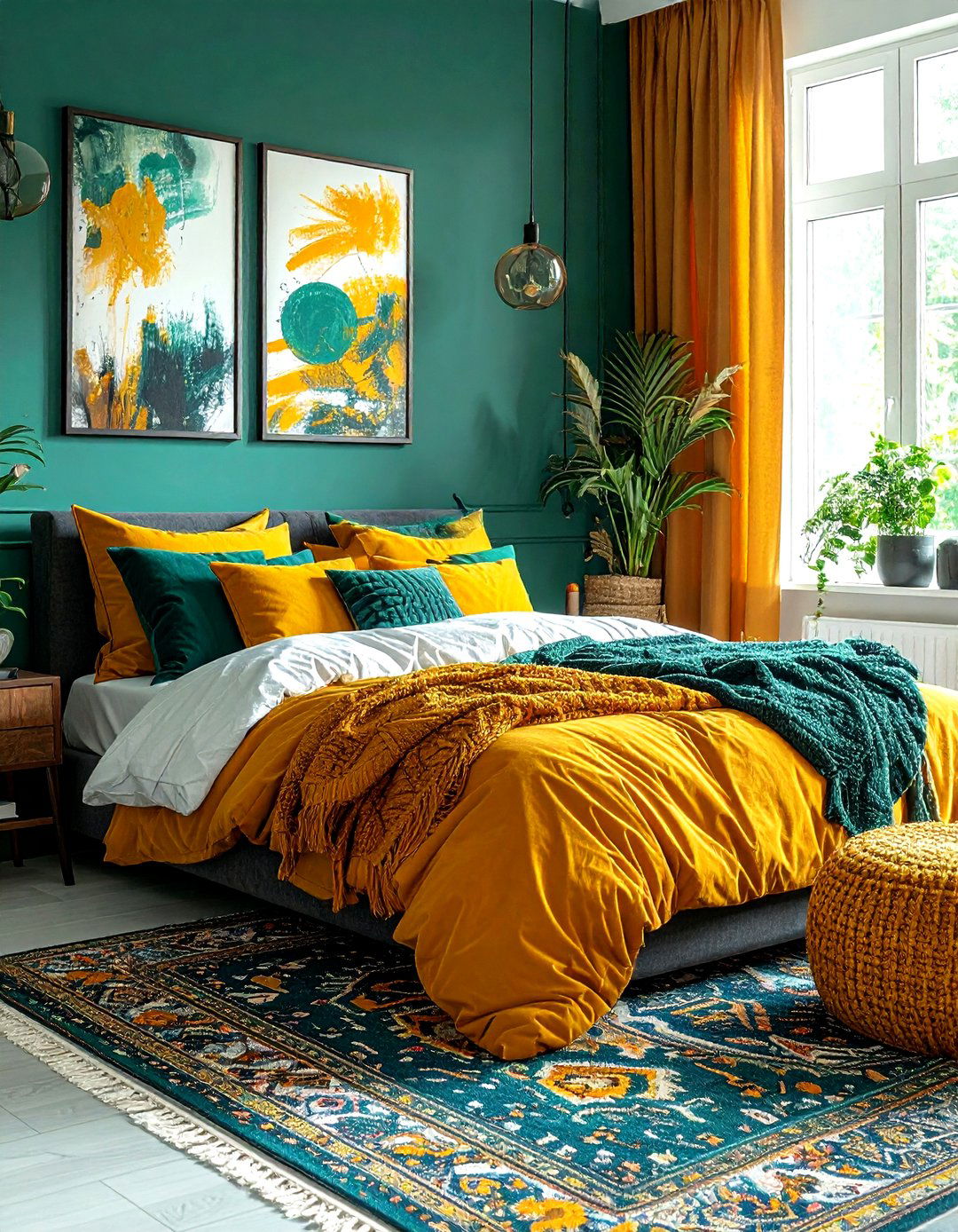 Teal green bedroom - 30 green bedroom decor ideas