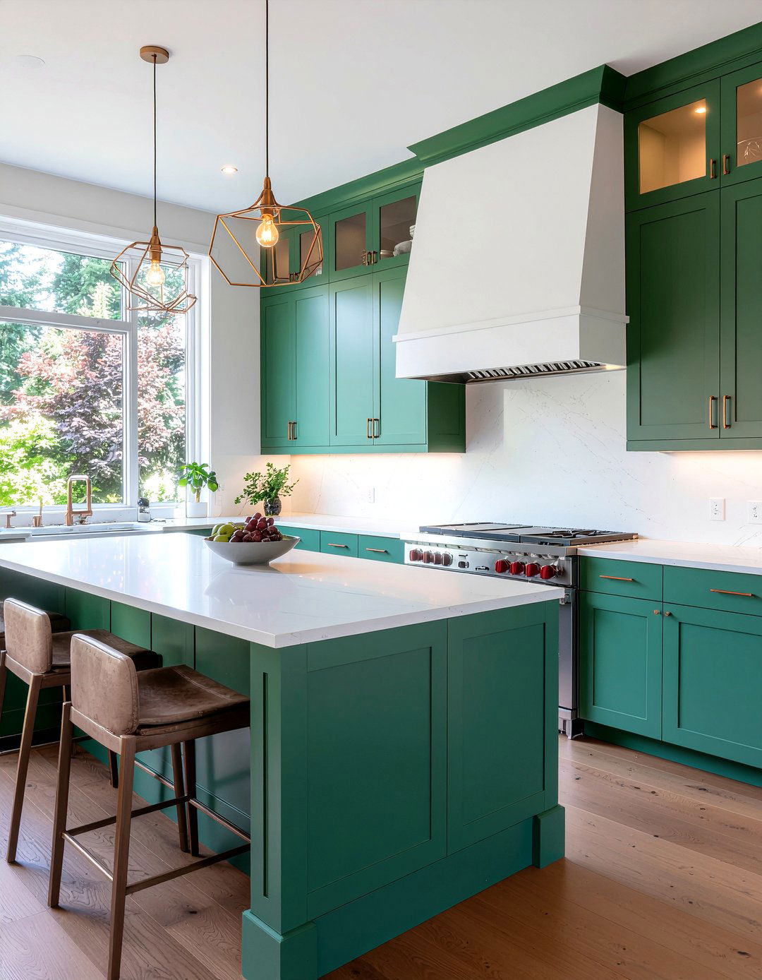 Teal green kitchen cabinets - 30 green kitchen cabinet ideas