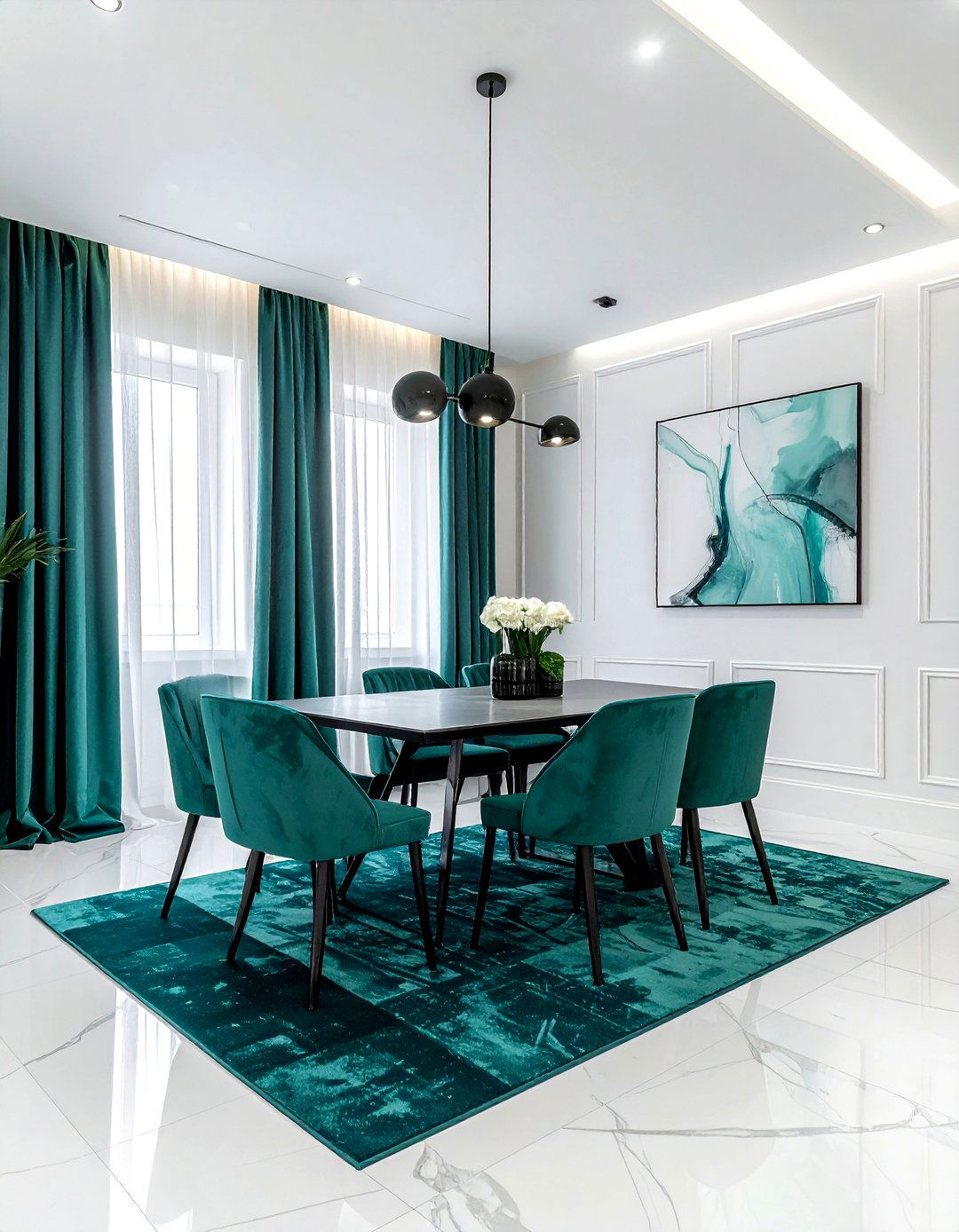 30 Green and White Dining Room Ideas for Fresh Style