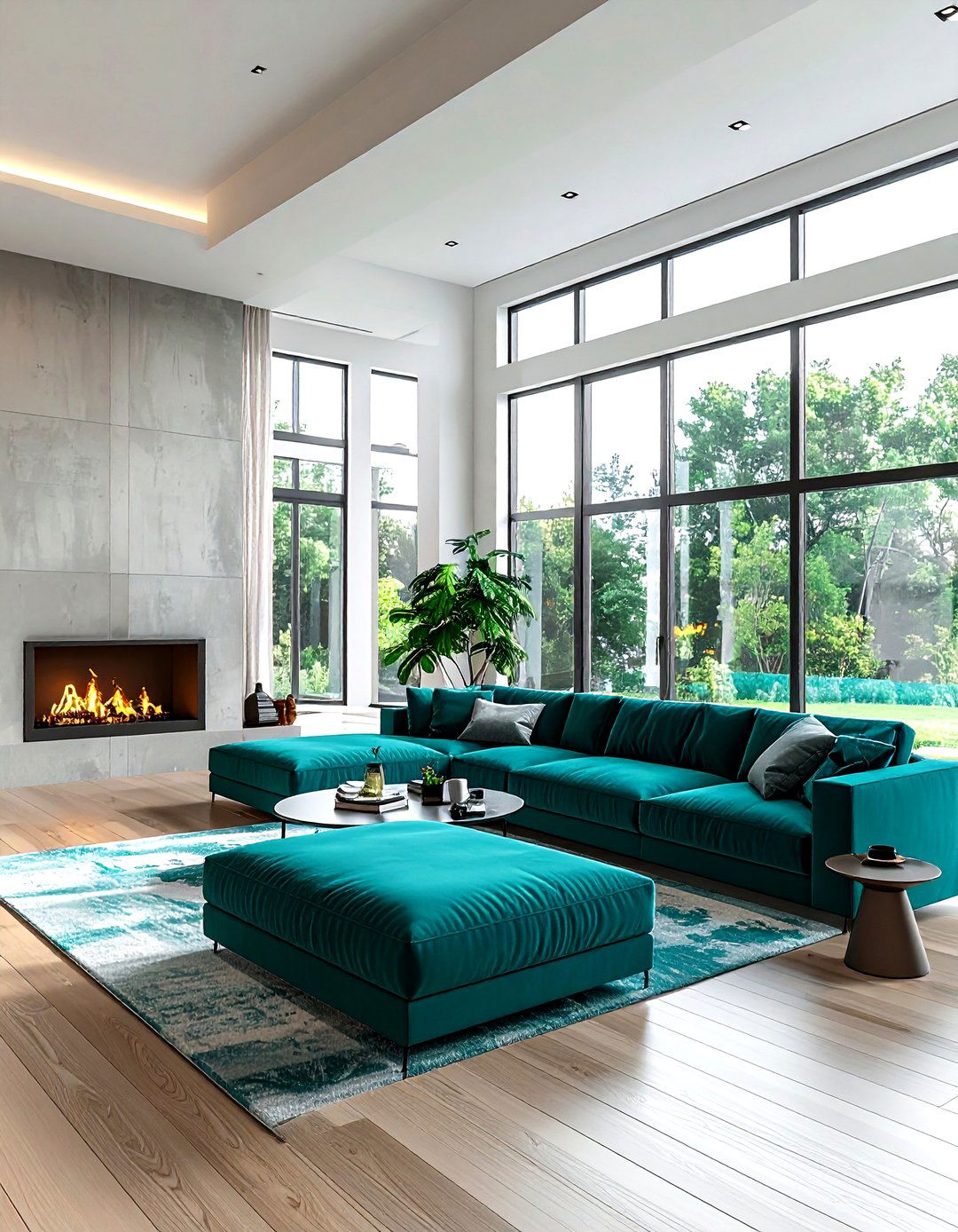 Teal large living room - 30 minimalist teal living room ideas