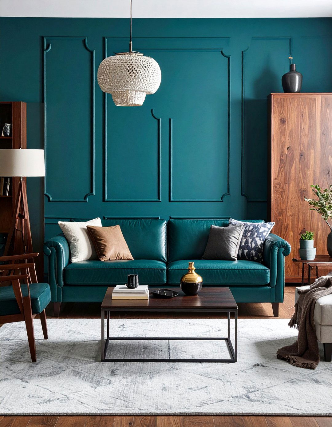 Teal living room - 30 blue living room ideas