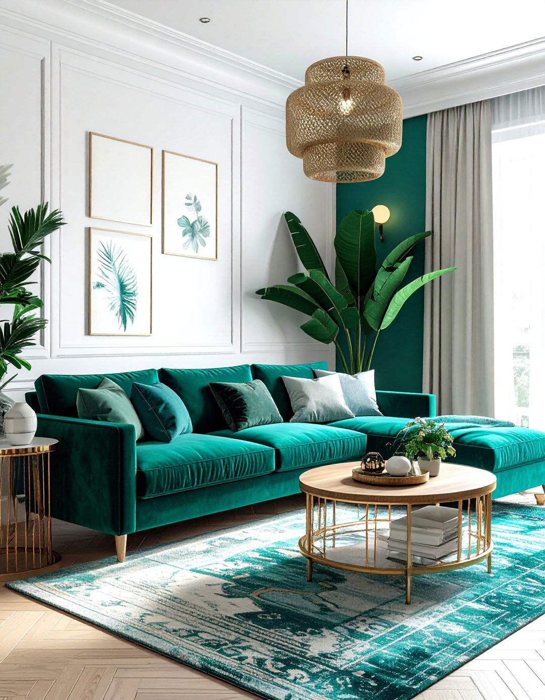 Teal living room - 30 monochromatic living room ideas