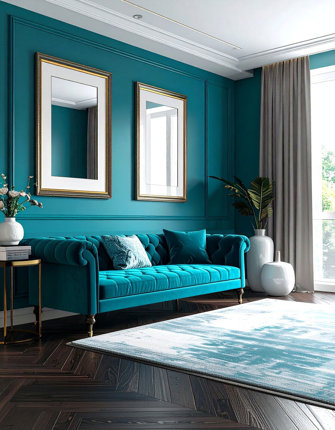 Teal living room - 30 contemporary blue living room ideas