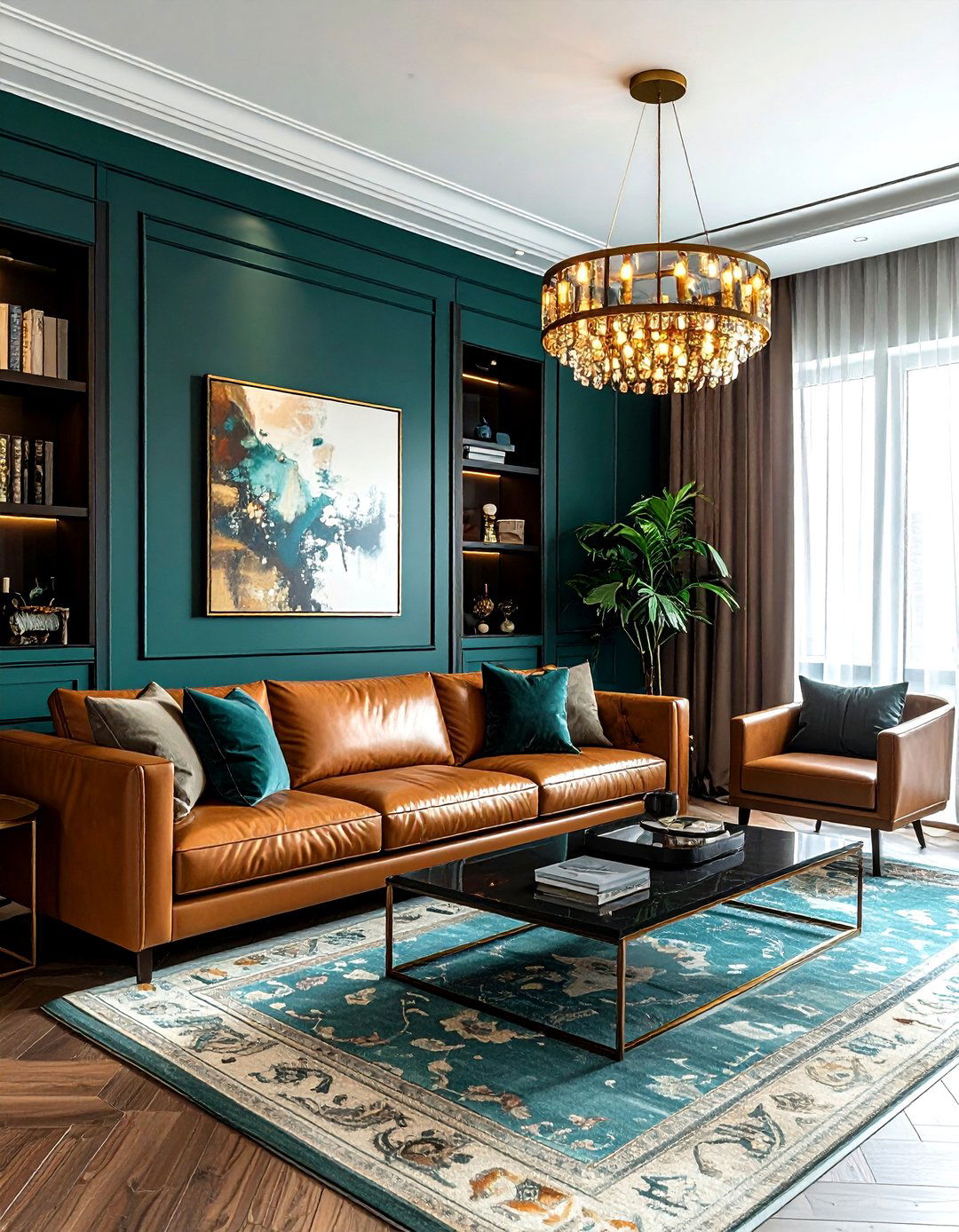 Teal living room - 30 living room paint ideas