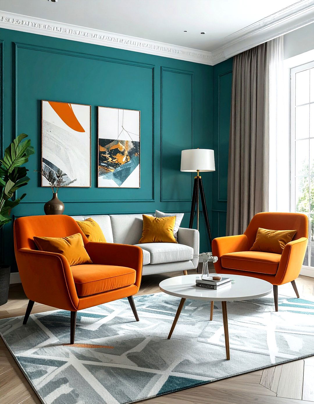 Teal living room walls - 30 living room paint colors