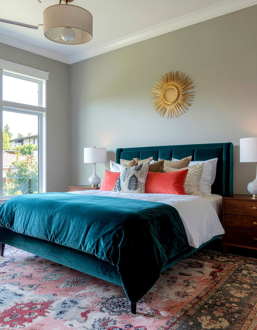 Teal velvet bedding - 30 bedroom velvet bedding ideas