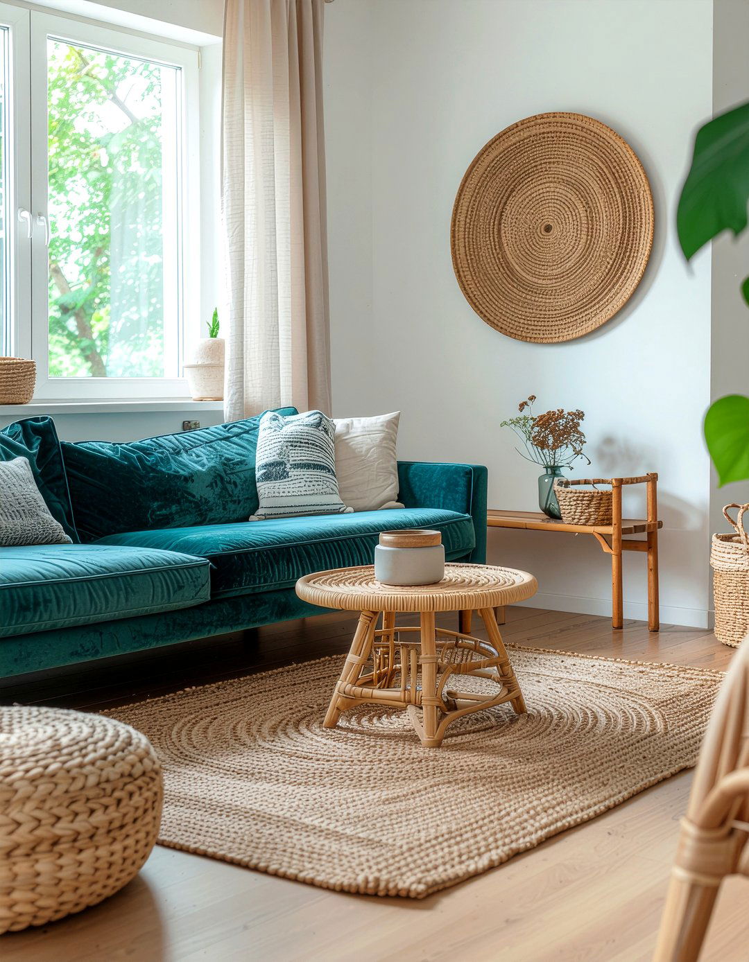 Teal velvet sofa - 30 velvet sofa living room ideas