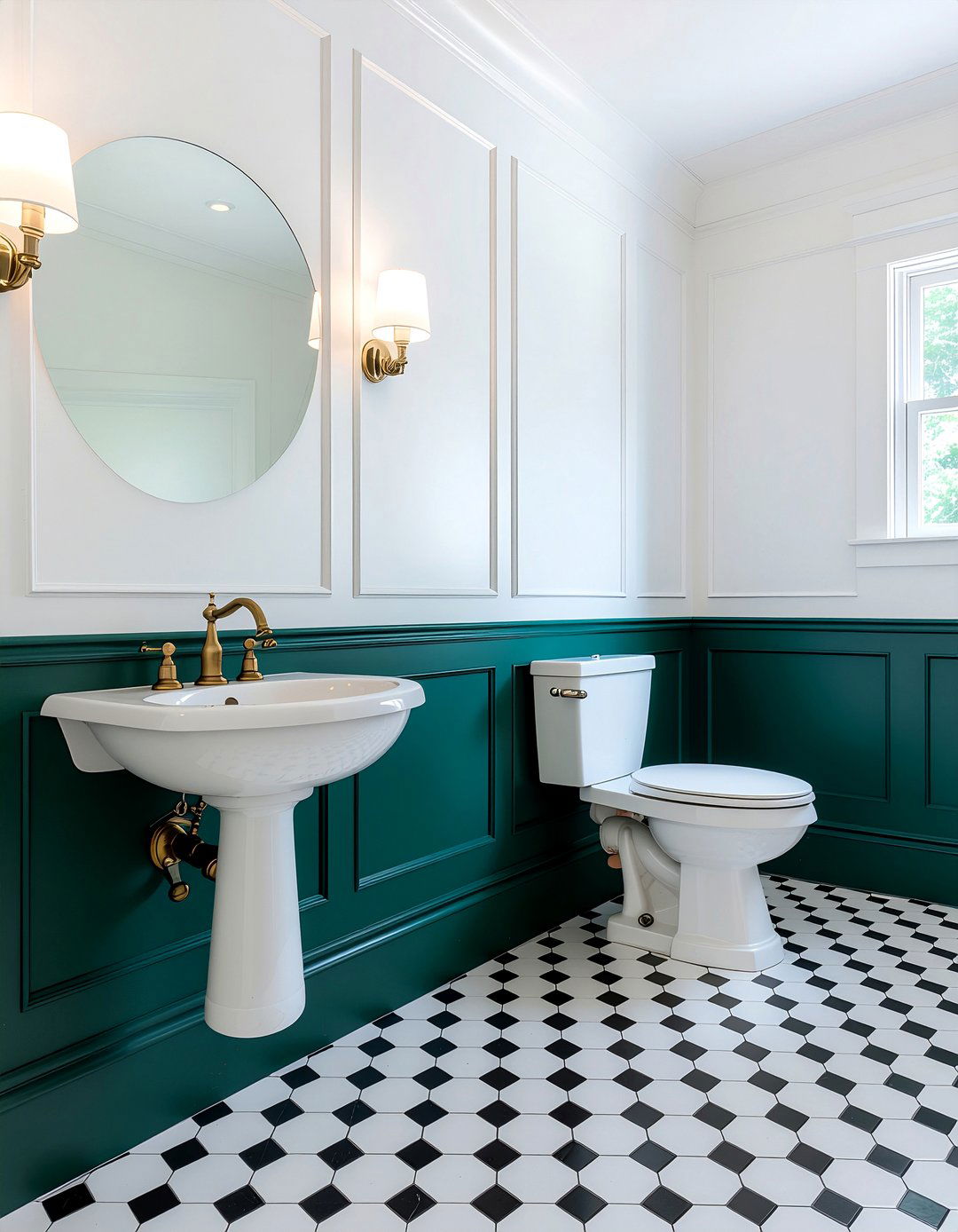 Teal wainscoting bathroom - 30 cool teal bathroom ideas