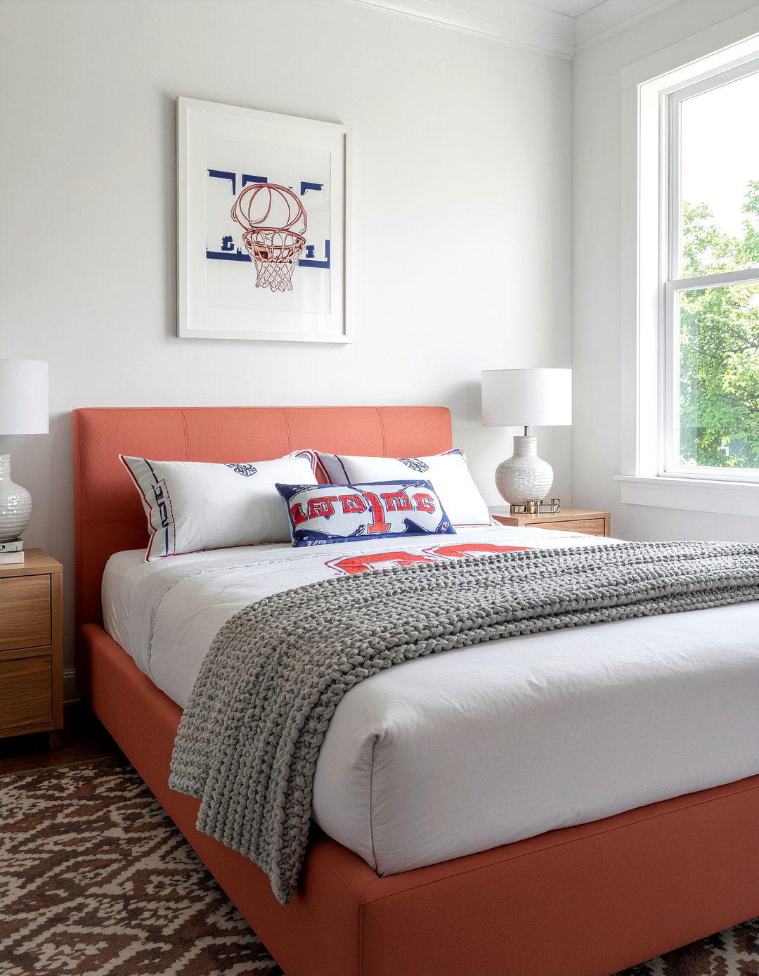 Team Logo Bedding - 30 basketball bedroom ideas