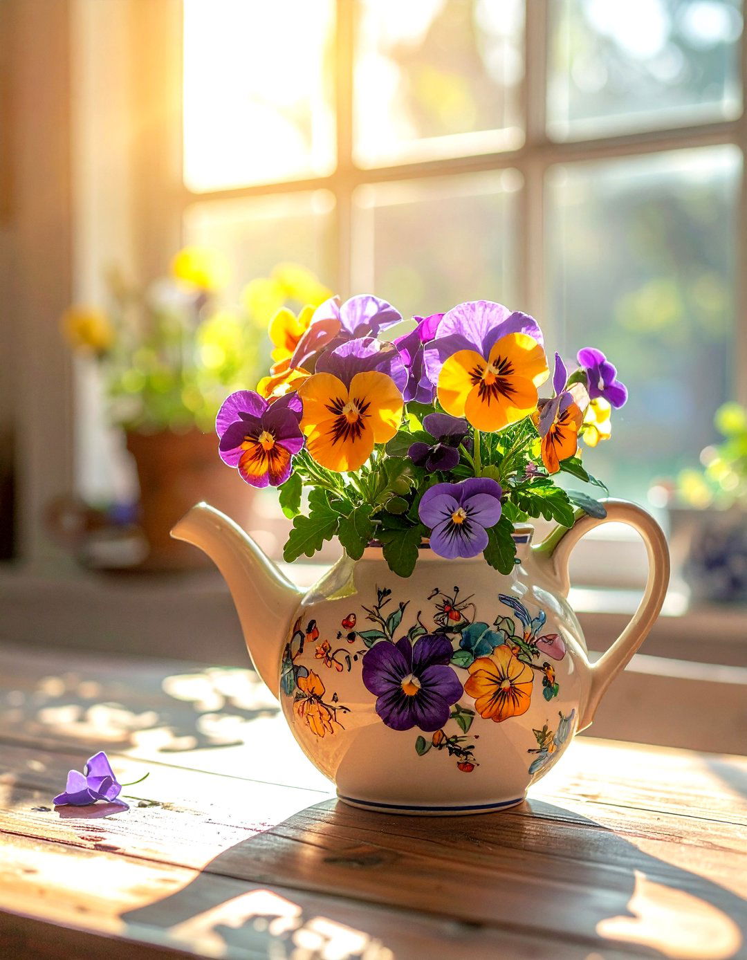 Teapot shaped vase breakfast nook - 30 vase ideas