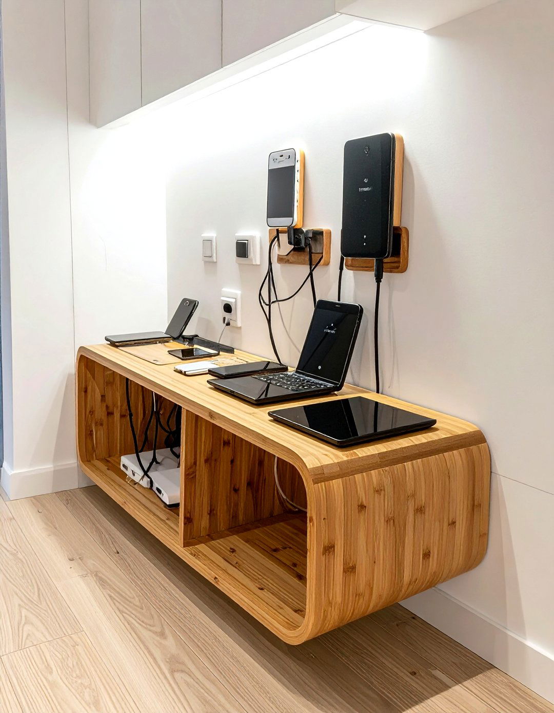 Tech Charging Station - 30 desk organization ideas