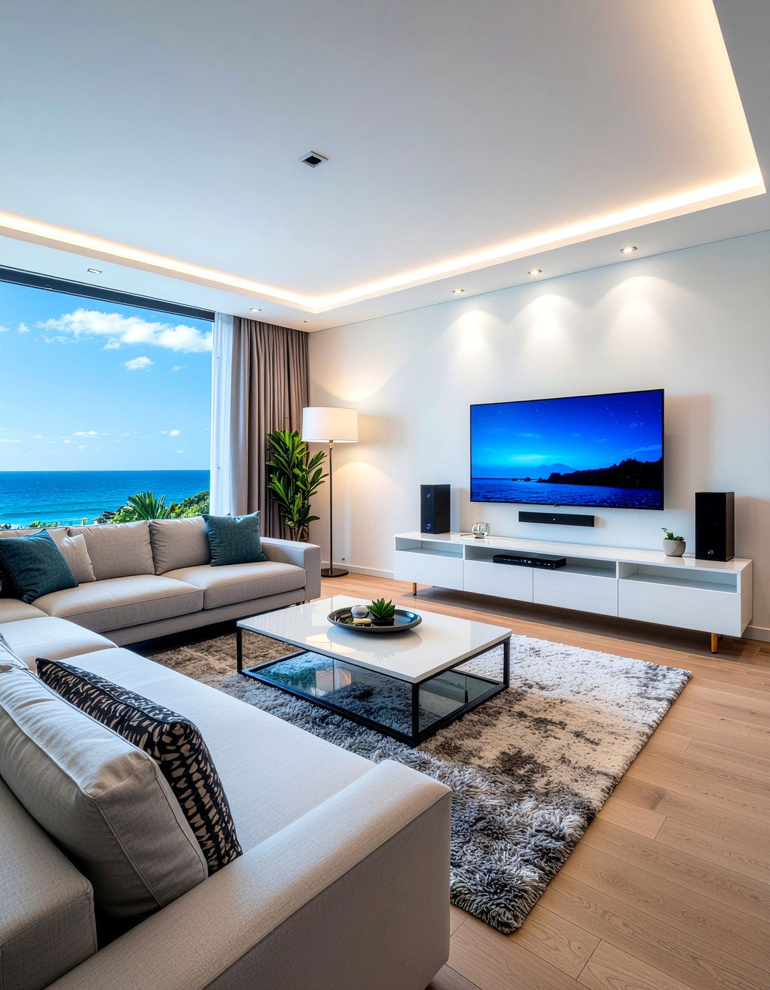 Tech Integrated - 30 man cave living room ideas