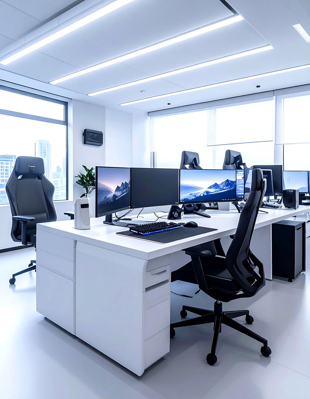 Tech focused workspace - 30 desk styling ideas