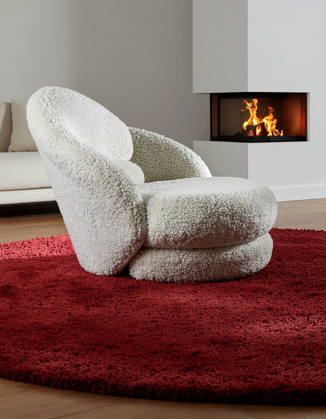 Teddy Fabric Swivel Recliner - 30 living room swivel recliner ideas