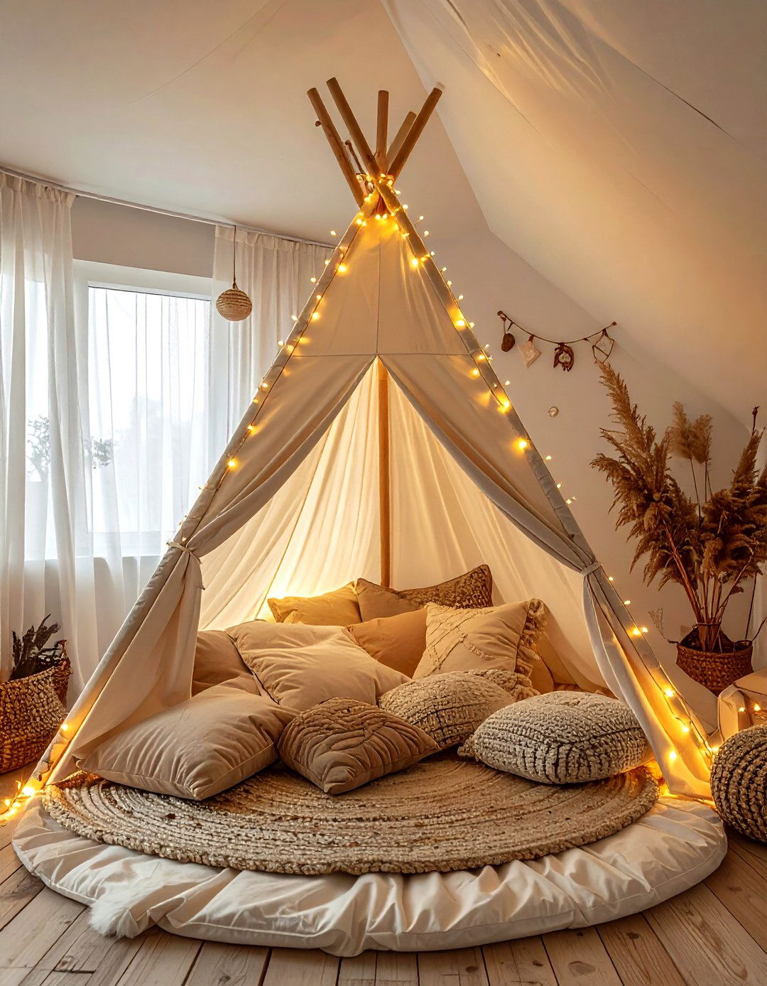 Teepee tent - 30 playroom decor ideas