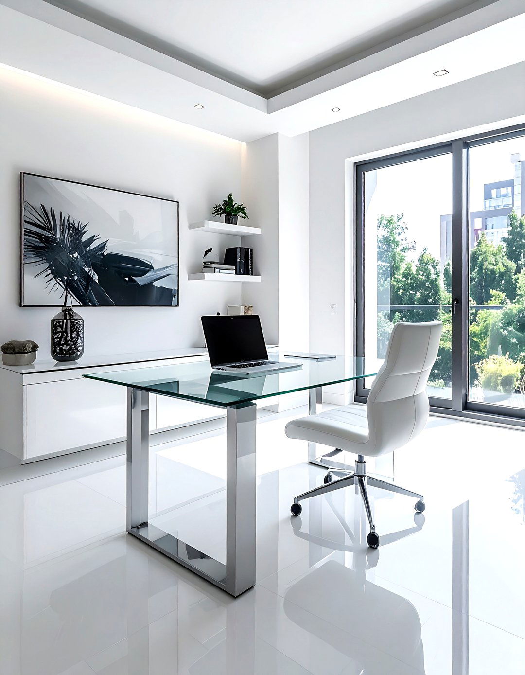 Tempered Glass Desk - 30 durable decor ideas