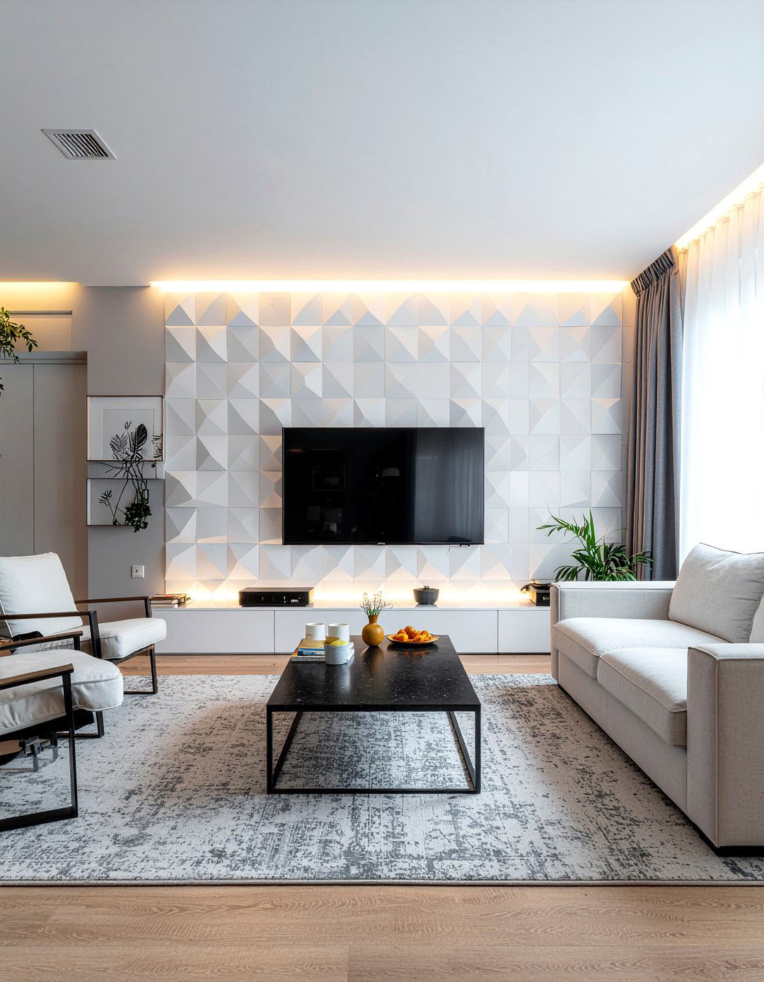 Temporary wall panels - 30 removable living room ideas