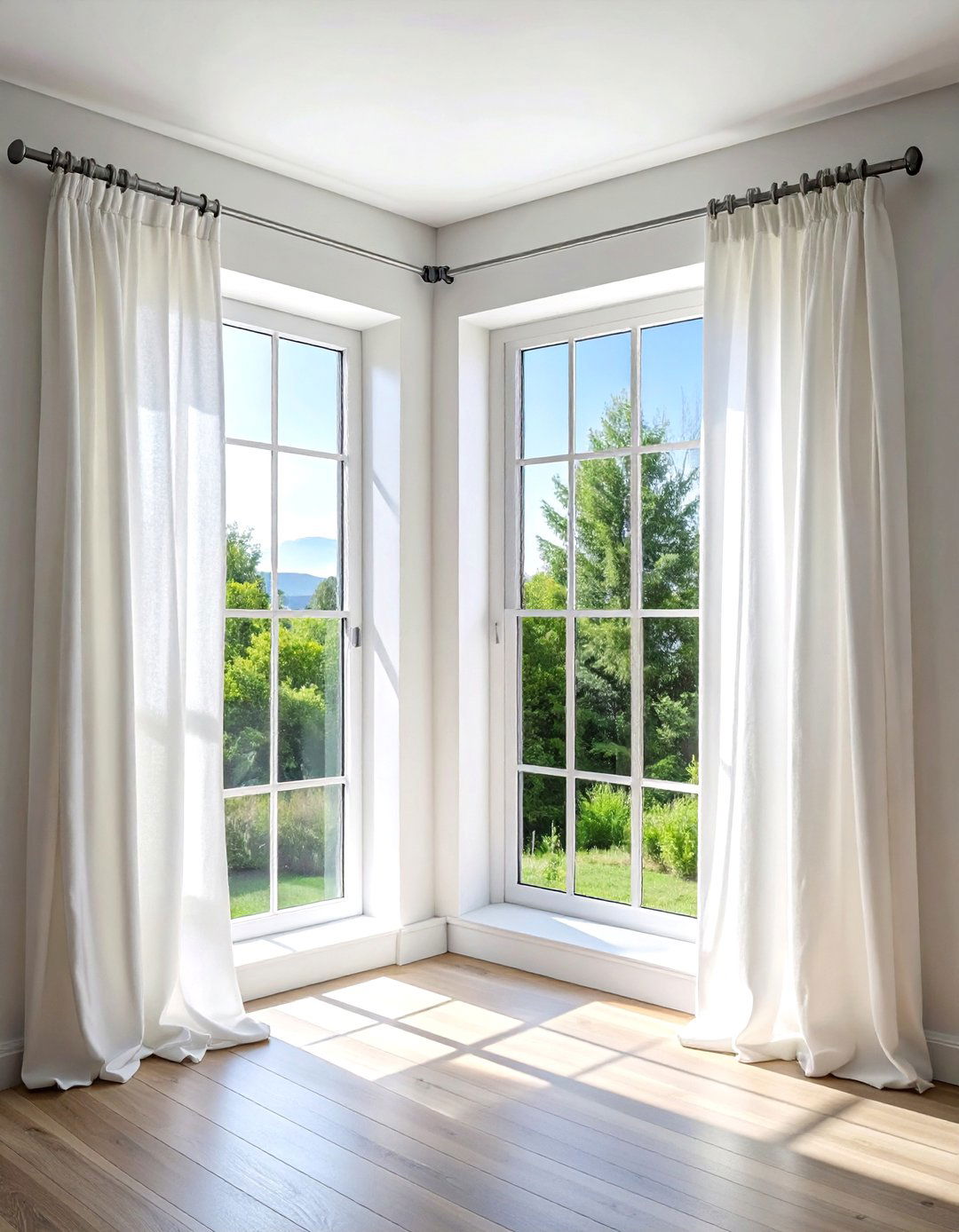 Tension Rod Curtains - 30 no damage decor ideas
