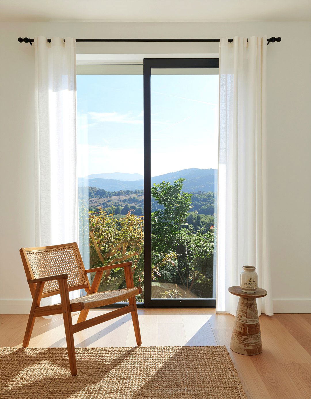 Tension Rod Curtains - 30 no damage living room ideas