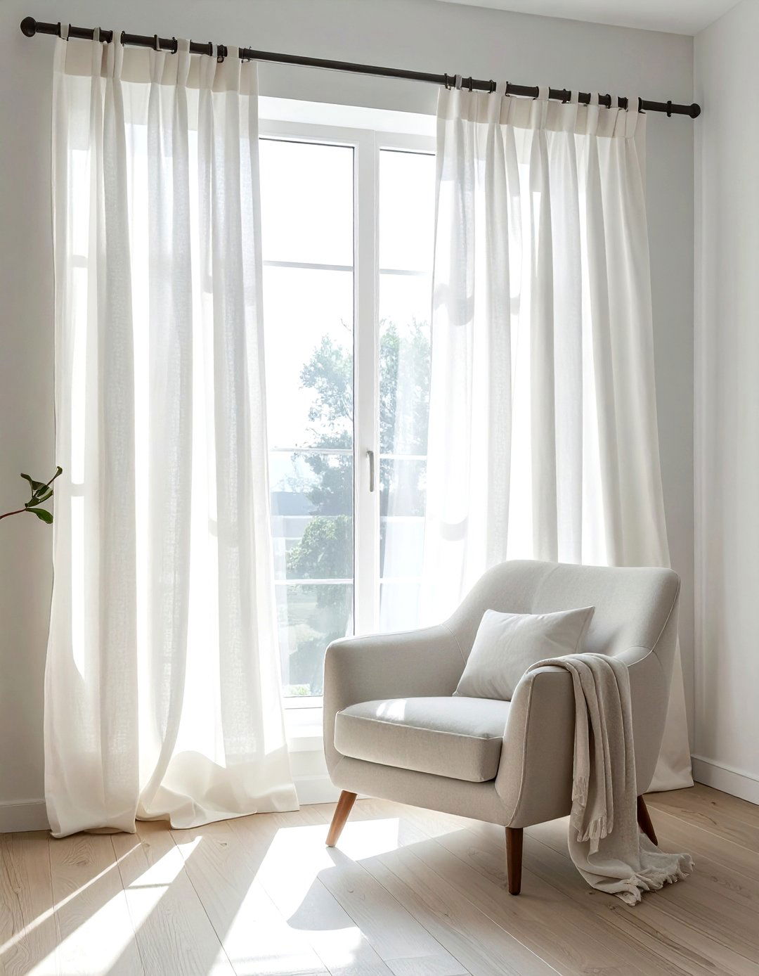 Tension rod curtain - 30 renter-friendly decor ideas