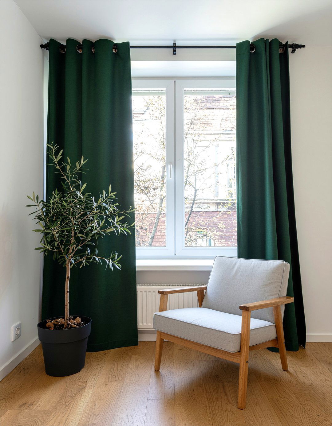 Tension rod curtains - 30 temporary living room ideas