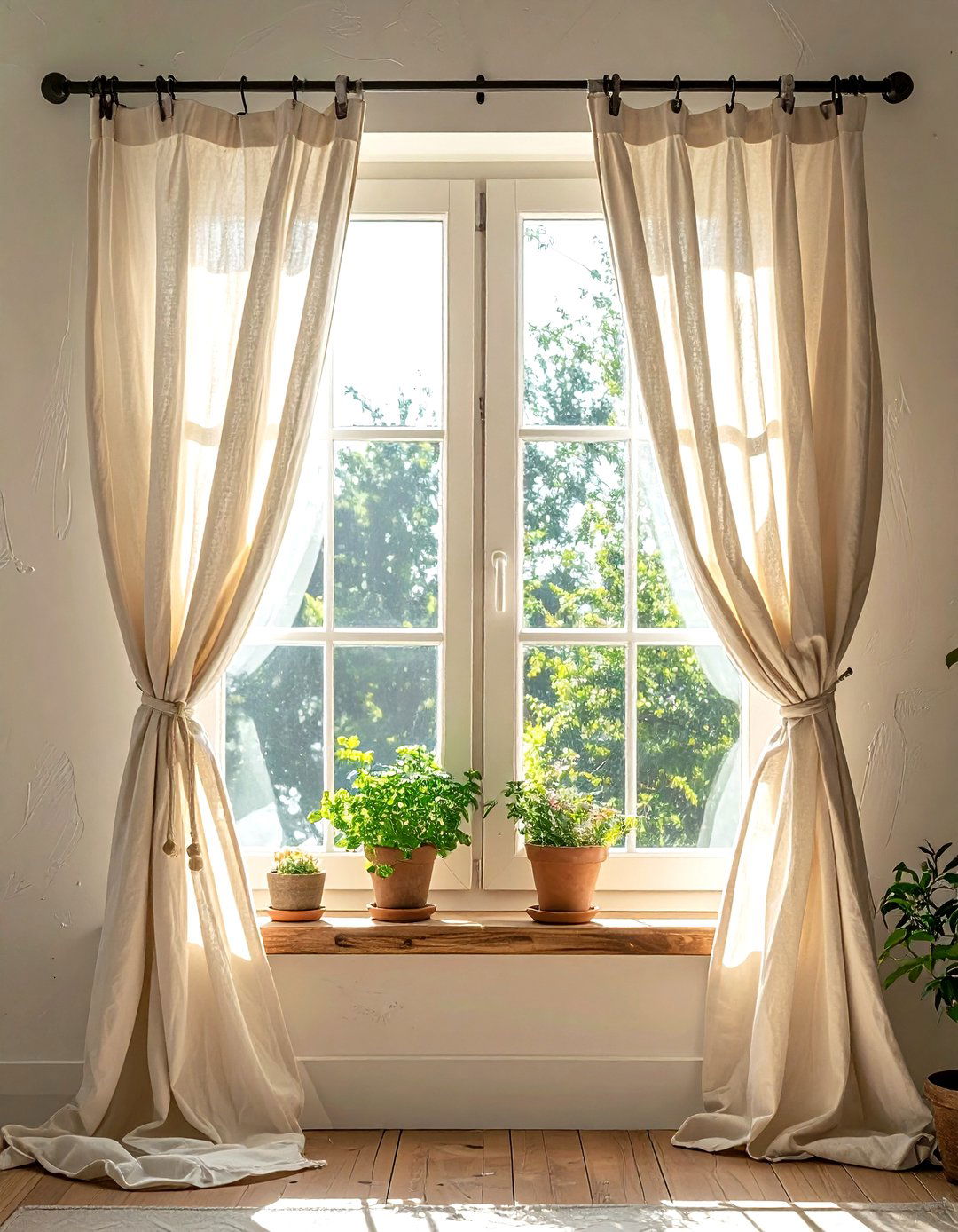 Tension rod curtains - 30 removable decor ideas