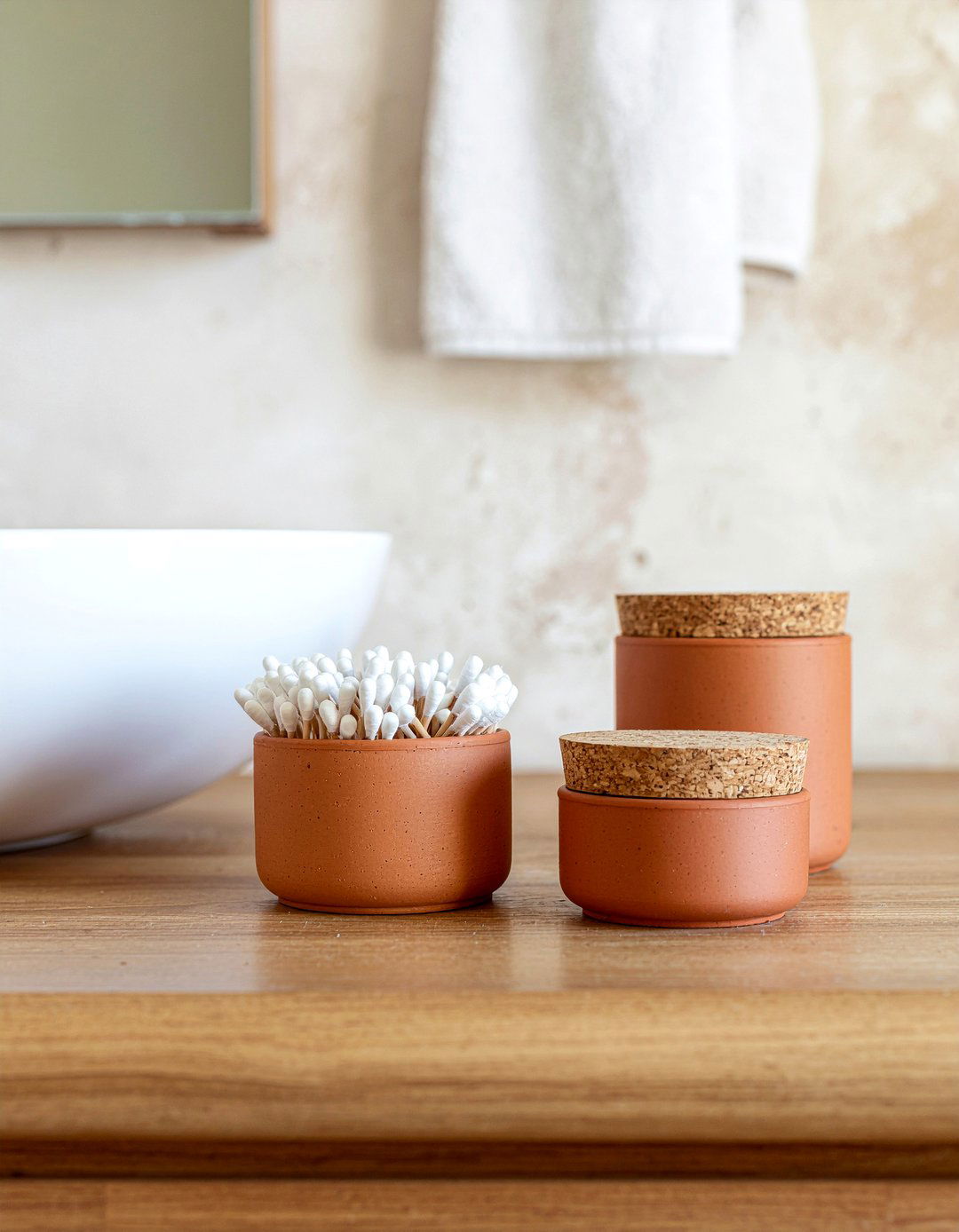 Terra Cotta Storage Jar - 30 natural bathroom product ideas