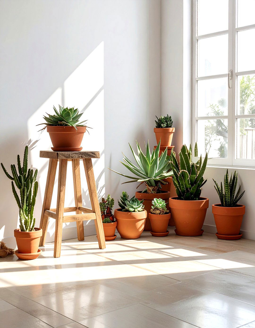 Terracotta Accent Corner - 30 bohemian home decor ideas