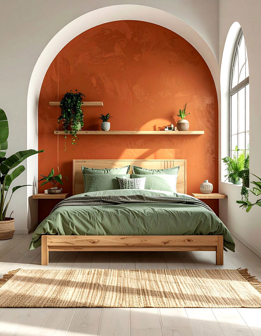 Terracotta Accent Wall - 30 orange decor ideas