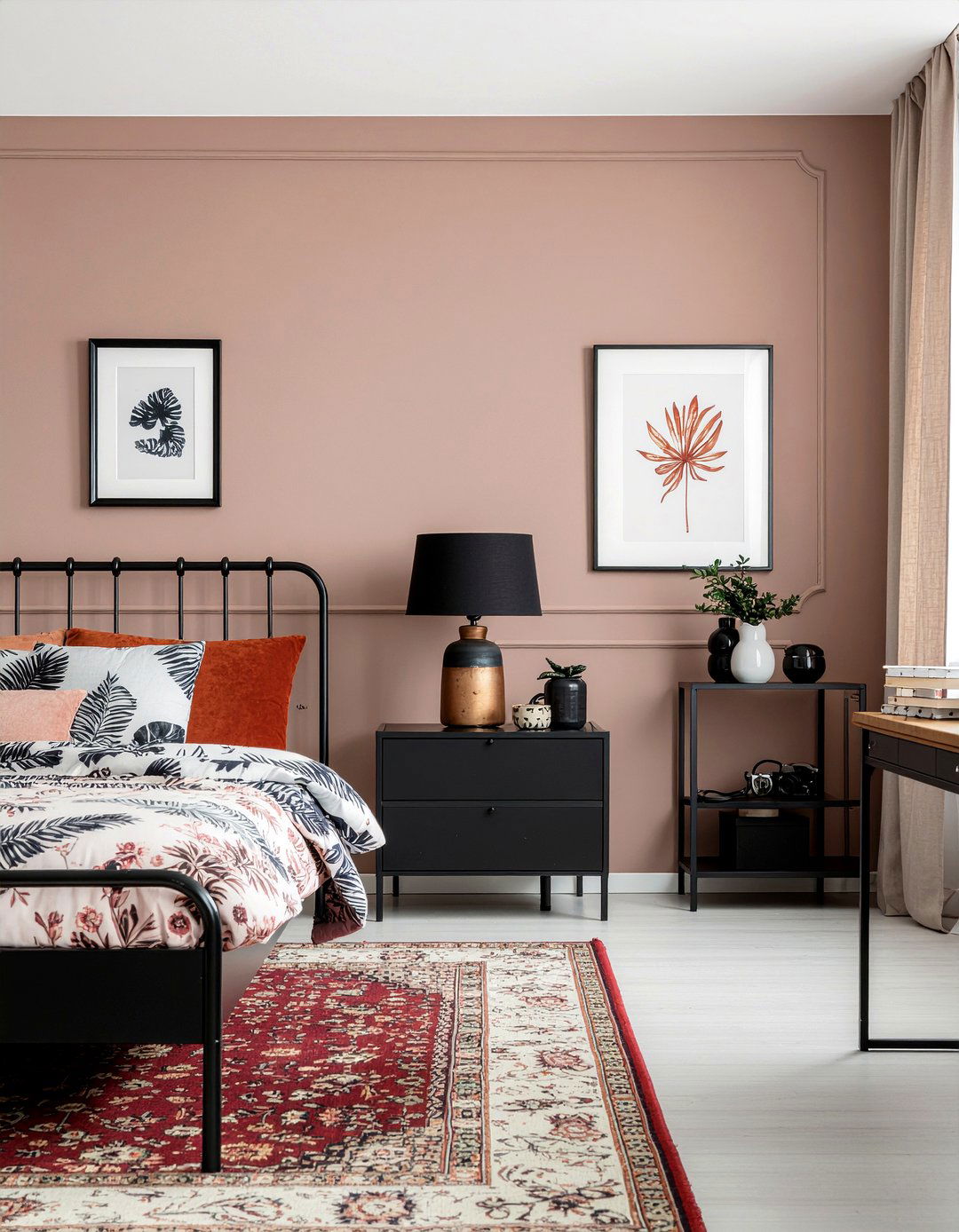 Terracotta And Black Bedroom Style - 30 terracotta bedroom ideas