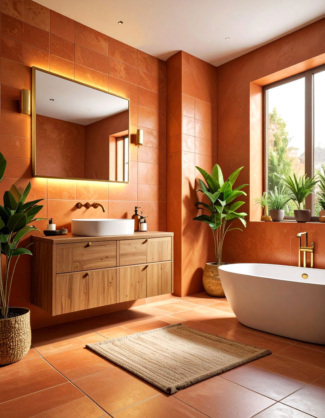 Terracotta And Gold Bathroom - 30 terracotta bathroom ideas