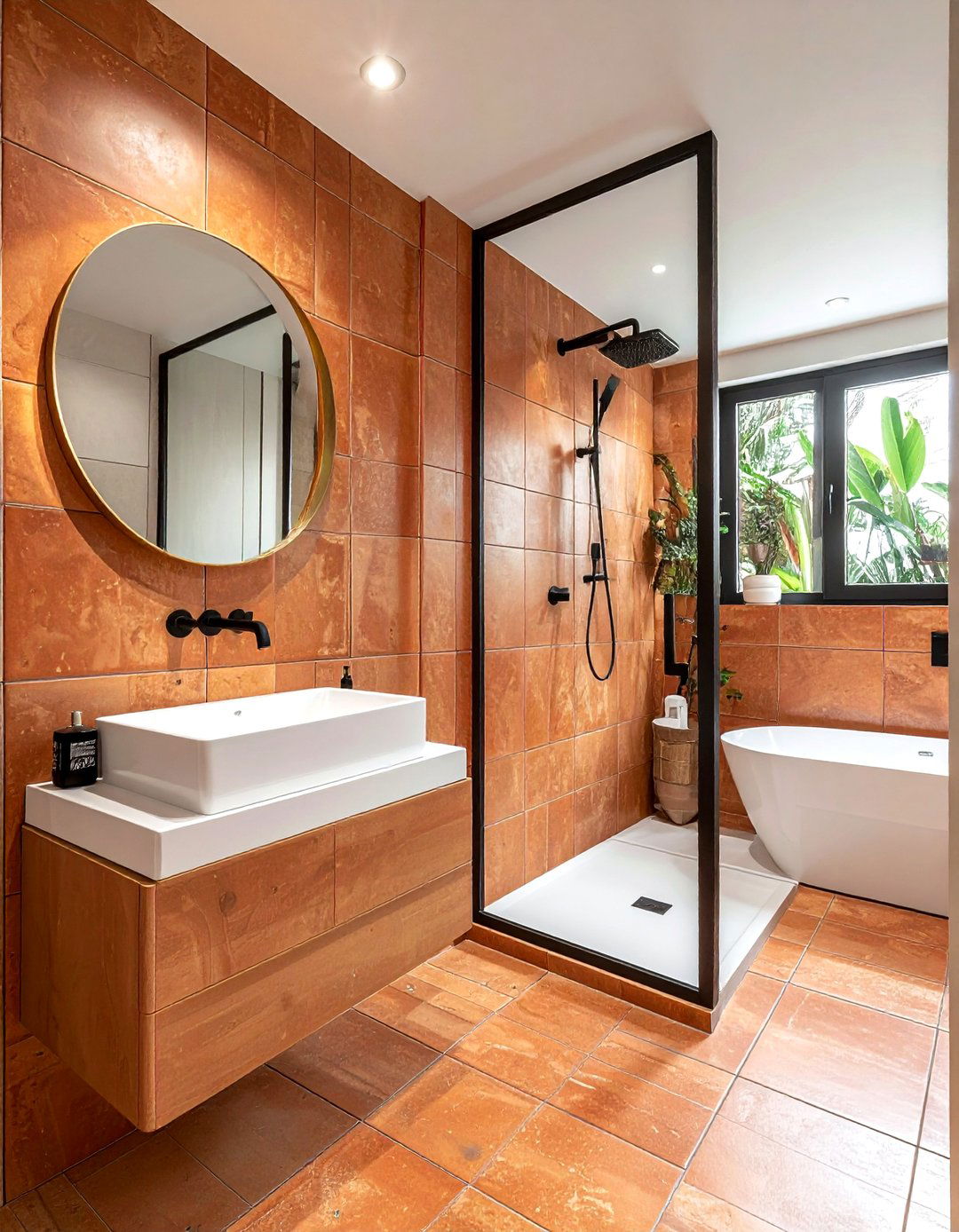 Terracotta Bathroom Tile - 30 terracotta decor ideas