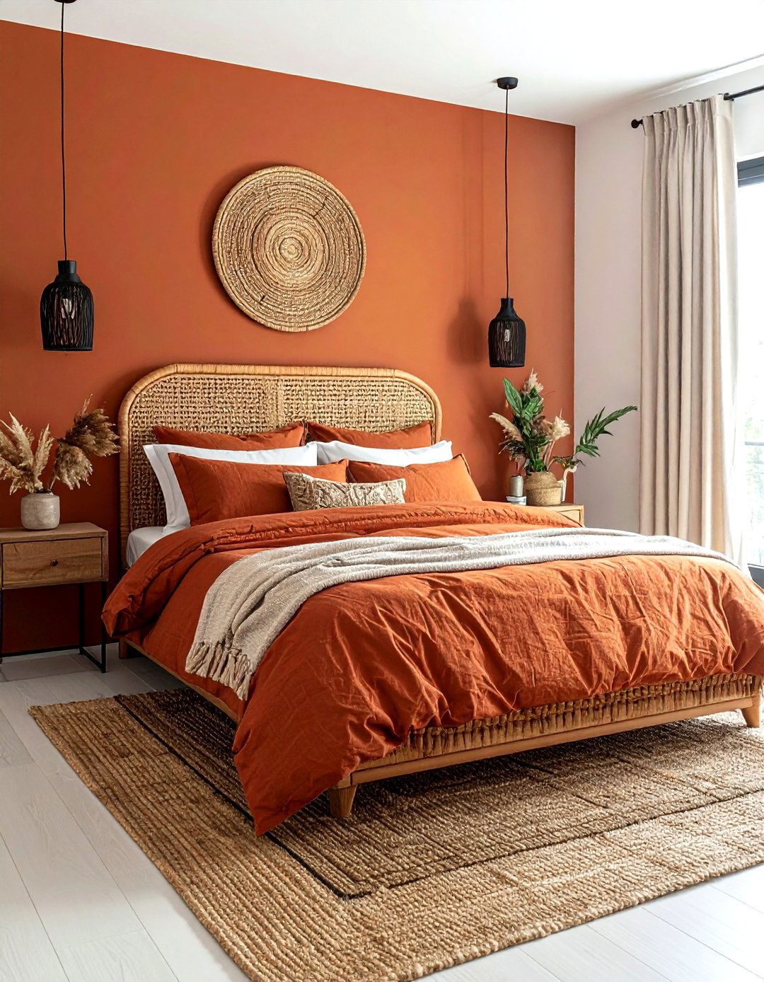 Terracotta Bedroom Accent - 30 bedroom accent color ideas