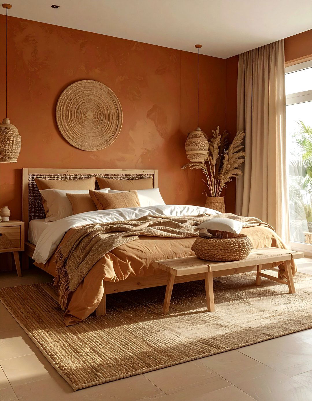 Terracotta Brown Bedroom - 30 brown bedroom ideas