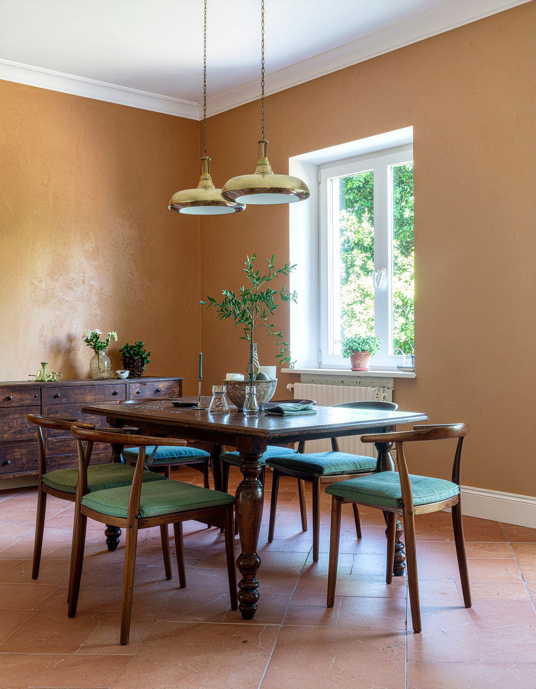 Terracotta Dining Room - 30 jungle dining room ideas