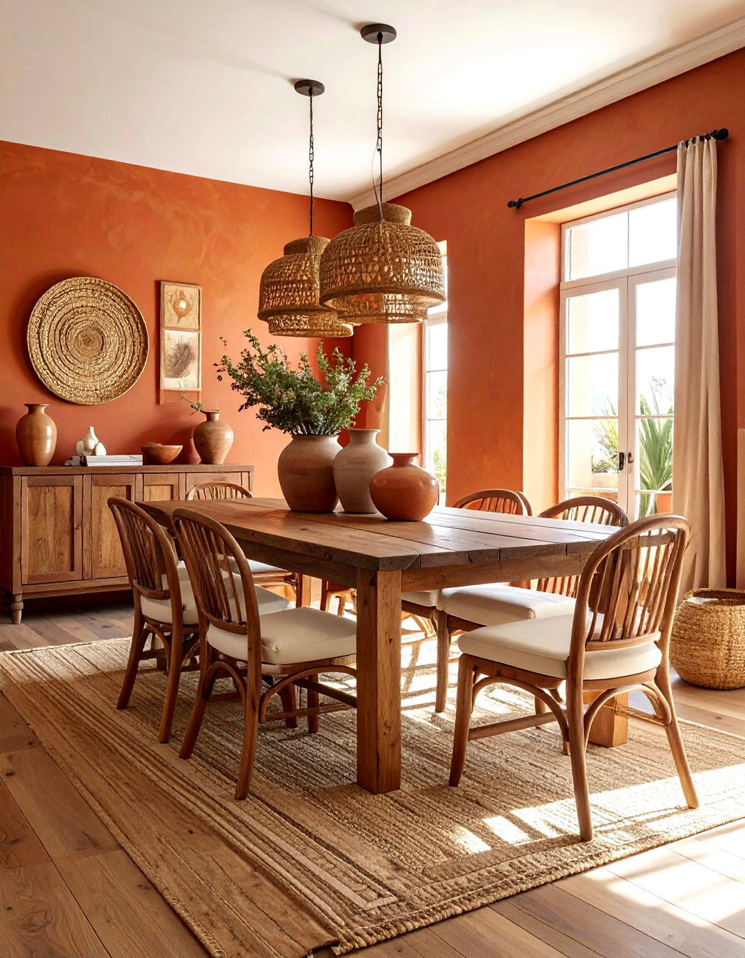 Terracotta Dining Room - 30 dining room paint color ideas