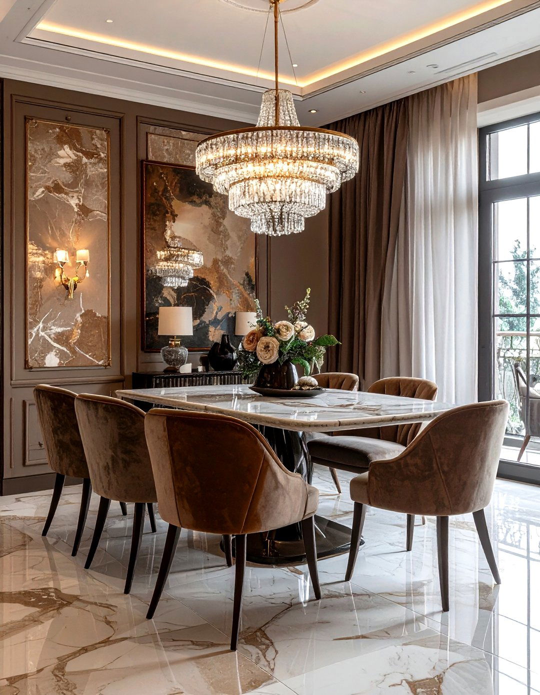 Terracotta Dining Room - 30 dining room warm settings