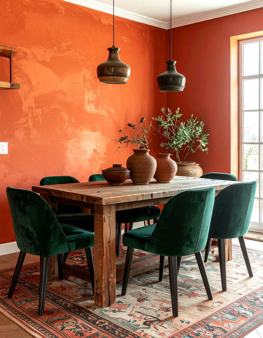 Terracotta Dining Room - 30 forest dining room ideas