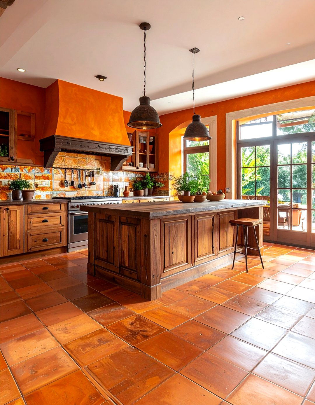 Terracotta Floor Kitchen - 30 Spanish kitchen ideas