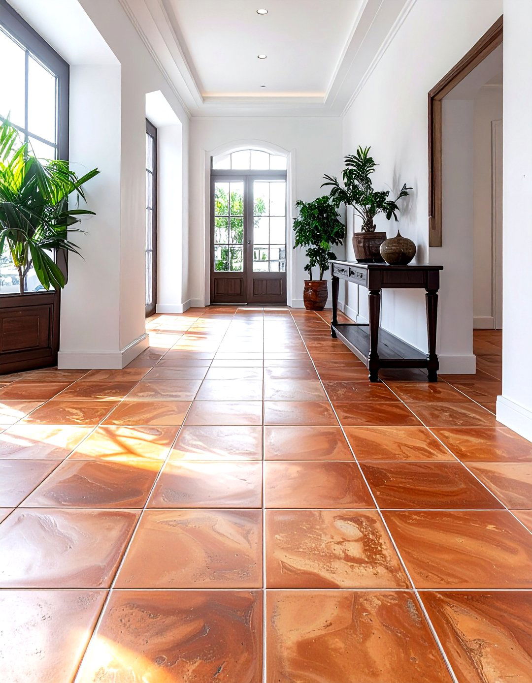 Terracotta Floor Tile - 30 terracotta decor ideas