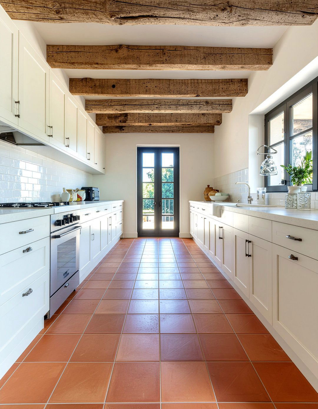 Terracotta Floor Tiles - 30 kitchen warmth ideas