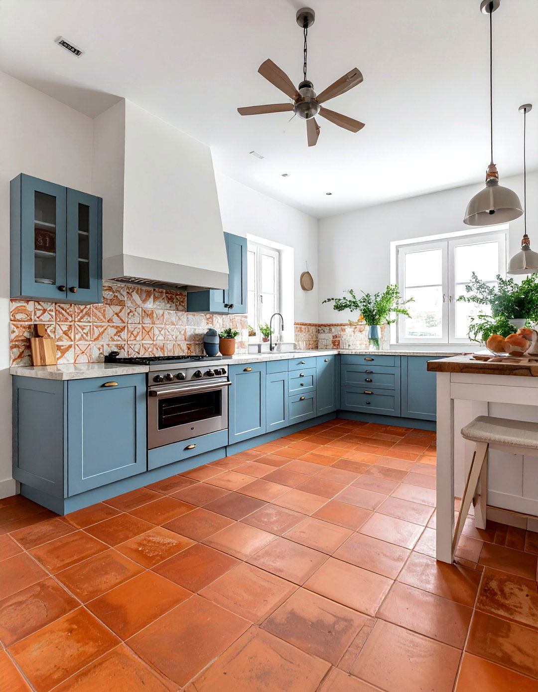 Terracotta Floor Tiles - 30 English country kitchen ideas