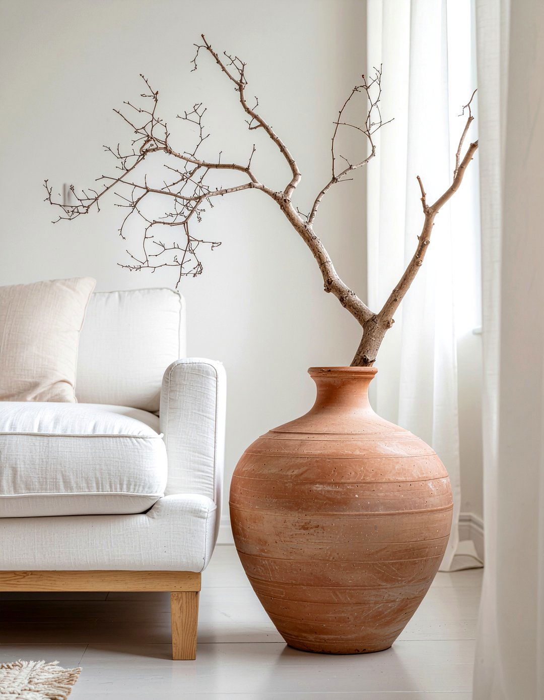 Terracotta Floor Vase - 30 living room Mexican furniture ideas